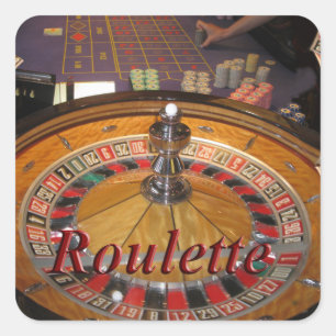 Sticker Carré Montage de roulette Casino
