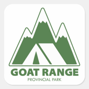 Sticker Carré Montagnes du parc provincial Goat Range Camping