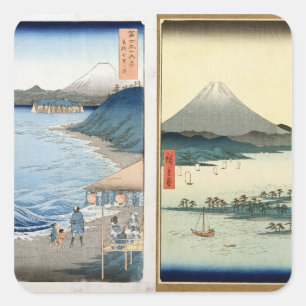 Sticker Carré Montagnes et littoral