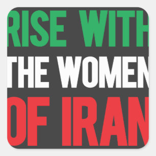 Sticker Carré Monter avec les femmes d'Iran