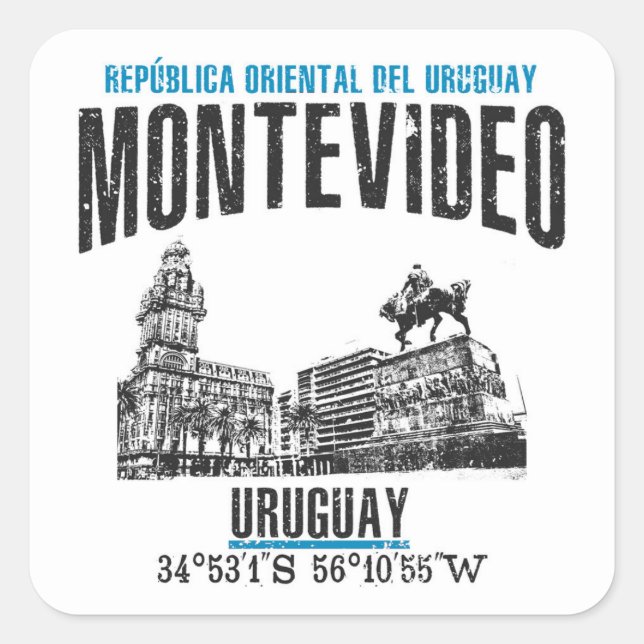 Sticker Carré Montevideo (Devant)