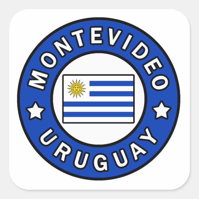 Sticker Carré Montevideo Uruguay (Devant)
