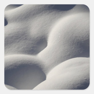 Sticker Carré Monticules de neige scintillante, nature abstraite