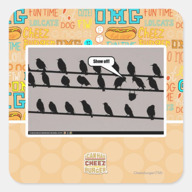 Sticker Carré Montre ! (Devant)