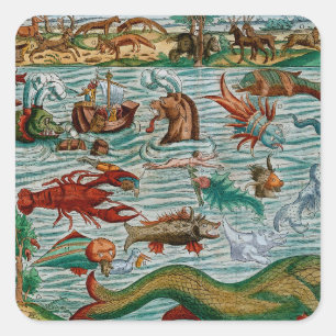 Sticker Carré Montres de mer vintages