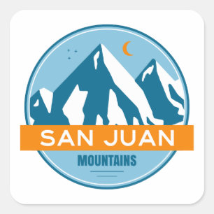 Sticker Carré Monts San Juan Colorado Nouveau Mexique