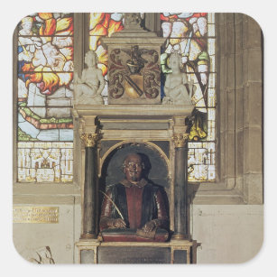 Sticker Carré Monument à William Shakespeare c.1616-23