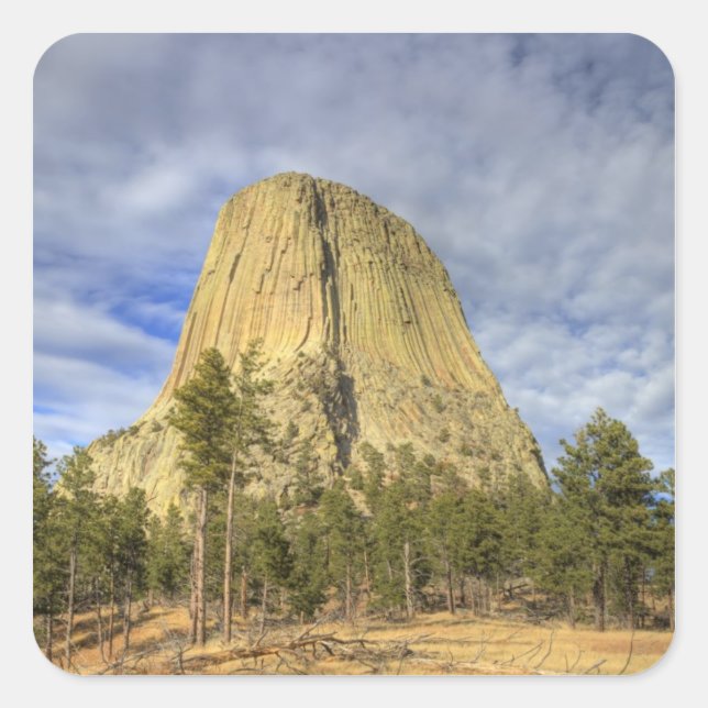 Sticker Carré Monument national de Devils Tower (Devant)
