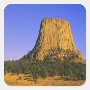 Sticker Carré Monument national de Devils Tower dans le Wyoming