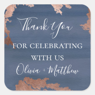 Sticker Carré Moody Blue Metallic Personnalisé