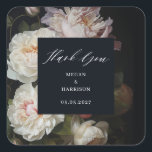 Sticker Carré Moody Peony Floral<br><div class="desc">Moody Peony et Floral Rose</div>