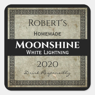 Sticker Carré Moonshine maison personnalisée