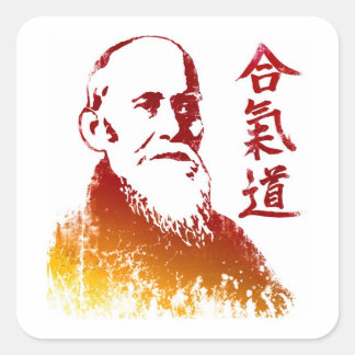 Sticker Carré Morihei Ueshiba