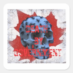 STICKER CARRÉ MORT PAR LE GOUVERNEMENT