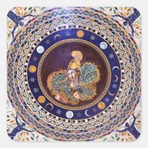 Sticker Carré Mosaïque d'Athéna dans les musées de Vatican