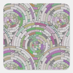 Sticker Carré Mosaïque de carreaux