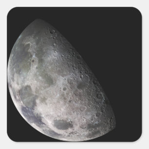 Sticker Carré Mosaïque de couleur de la lune de la Terre
