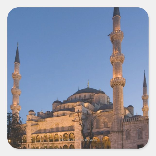 Sticker Carré Mosquée Bleue, Quartier de Sultanhamet, Istanbul,  (Devant)