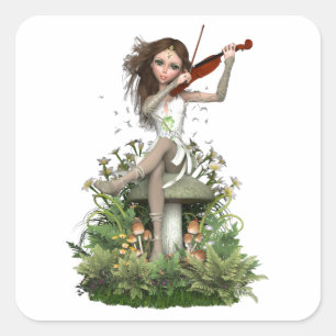 Sticker Carré Moss Agate Fairy ~ Melody