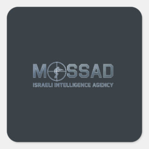 Sticker Carré Mossad - agence d'intelligence israélienne -