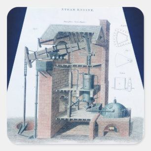 Sticker Carré Moteur à vapeur atmosphérique