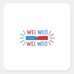 Sticker Carré Moteur d'incendie d'ambulance automobile de police