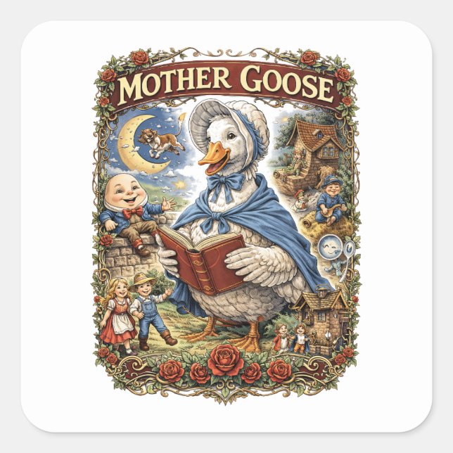 Sticker Carré Mother Goose (Devant)