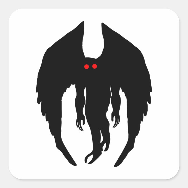 Sticker Carré Mothman Cryptid (Devant)