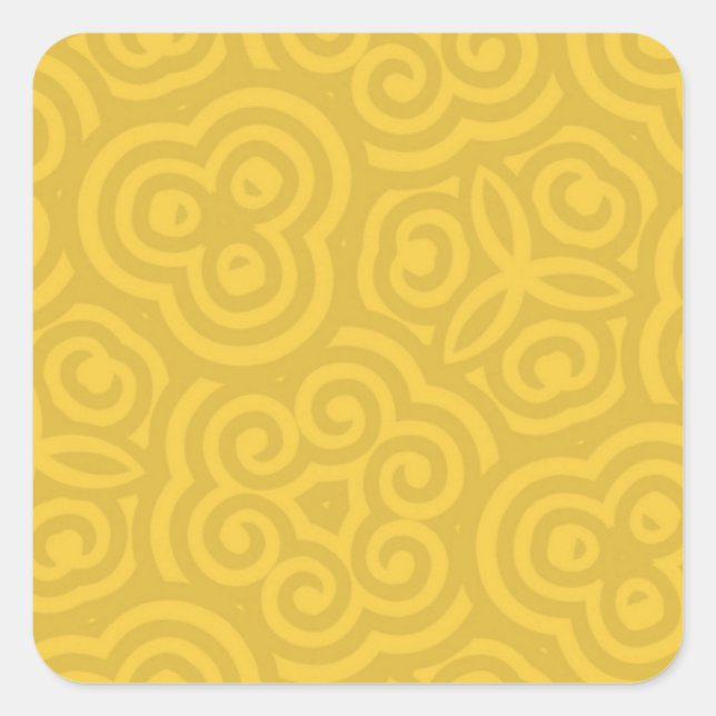 Sticker Carré Motif Abstrait Gold (Devant)