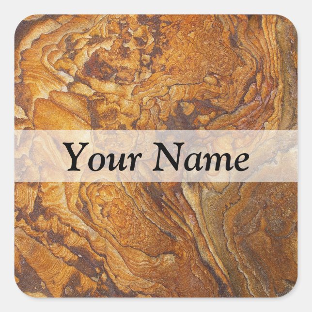 Sticker Carré Motif abstrait Sandstone (Devant)