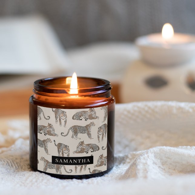 Sticker Carré Motif animal sauvage de la Jungle Leopard (Créateur téléchargé)