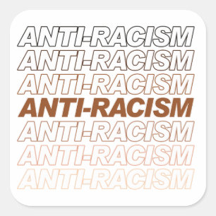 Sticker Carré Motif anti-racisme