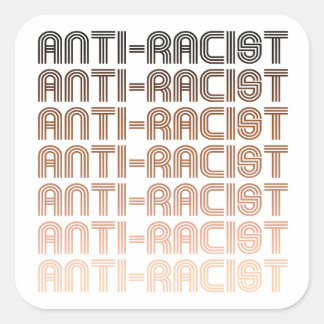 Sticker Carré Motif anti-raciste