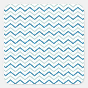 Sticker Carré Motif Aqua Blue Chevron