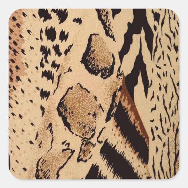 Sticker Carré Motif Cheetah (Devant)