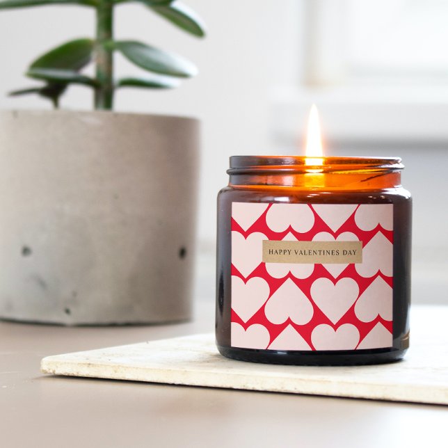 Sticker Carré Motif Coeur Rouge & Rose de fantaisie Valentines C (Créateur téléchargé)