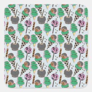 Sticker Carré Motif crème glacée   motif Lollies   lollipop 30