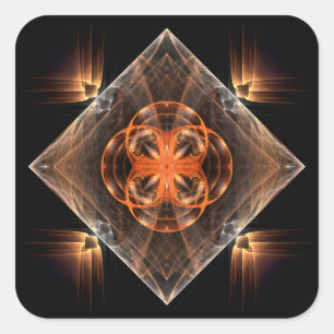 Sticker Carré Motif croisé mystique