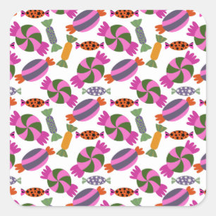 Sticker Carré Motif de bonbons motif Lollies lollipop 6