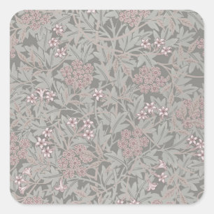 Sticker Carré Motif de fleur de jasmin de William Morris