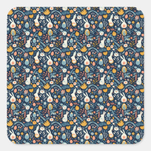 Sticker Carré Motif de merveilles de Pâques