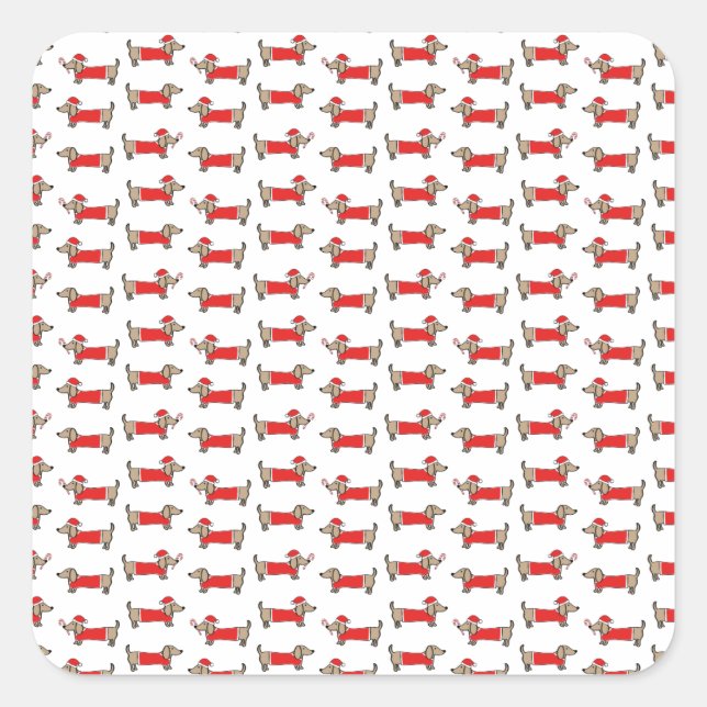 Sticker Carré Motif de Noël (Devant)