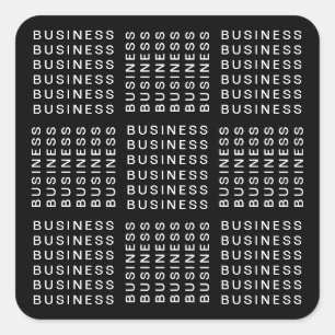 Sticker Carré Motif de nom ou de mot répétitif noir et blanc