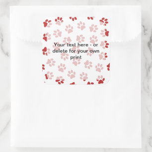 Sticker Carré Motif De Pâtes, Patrouilles De Chien, Paws De Chat
