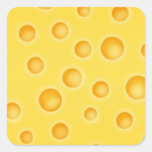 Sticker Carré Motif de texture au fromage suisse