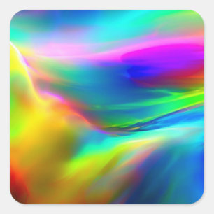 STICKER CARRÉ MOTIF DE VAGUES DE PLANCHE POUR MINIMALISTES MODER
