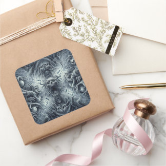 Sticker Carré Motif effrayant, imaginaire sombre