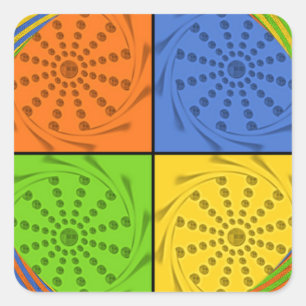 Sticker Carré Motif en tissu égyptien sans couture