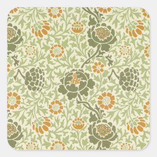 Sticker Carré Motif floral de William Morris Grafton Sage Green