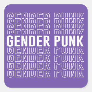 Sticker Carré Motif Gender Punk 
